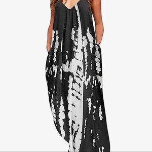 NWT plus size black and white flowy casual dress